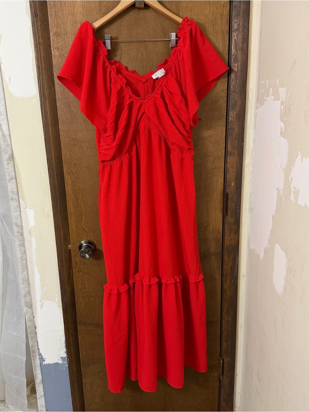 sofia by sofia vergara XXL Vibrant Red Textured Dress